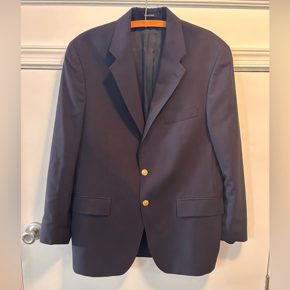 Polo University Club Ralph Lauren Jacket Mens 43R Virgin Wool Blazer Preppy Blue